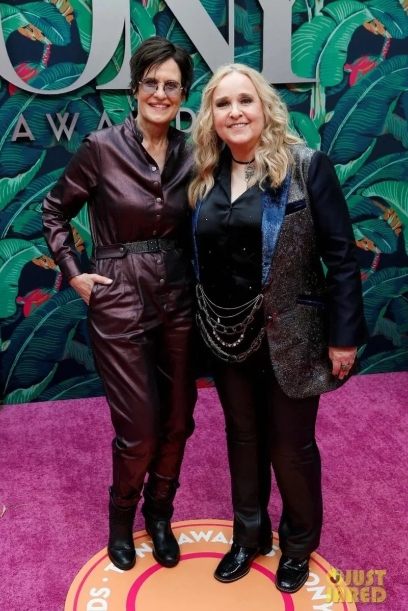 Melissa Etheridge and Linda Wallem in custom looks at The Tony Awards