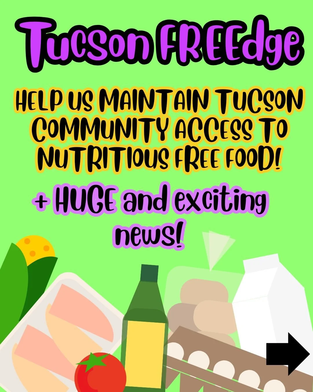 TUCSON!!! Exciting news!!! Please take a little time to give this a read! &amp; PLEASE SHARE WIDELY! 
WE LOVE YOU TUCSON!! 
🍅🍓🍑🍊🍋🍐🥒🫐🍆🍇
TLDR: Donation money helps us maintain and stock the Freedges. We use your donation money to buy things f