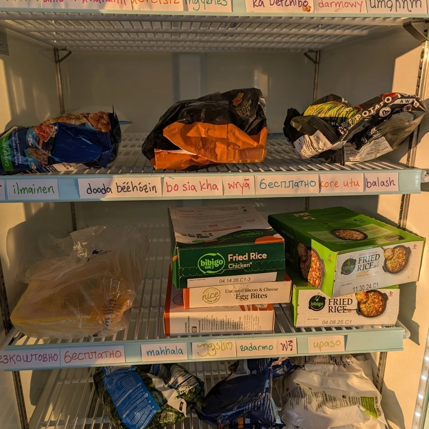 A couple awesome donations came in at the end of the day -- woohoo! Thank you Tucson!! 🍅🥕🥭🌽🫛🫑🫐🍇🫘

FREEzer: chicken, bibigo fried rice, hashbrowns, egg bites

FREEdge: almond milk, yogurt, homemade soup, turkey, peppers, squash, tomatoes, car