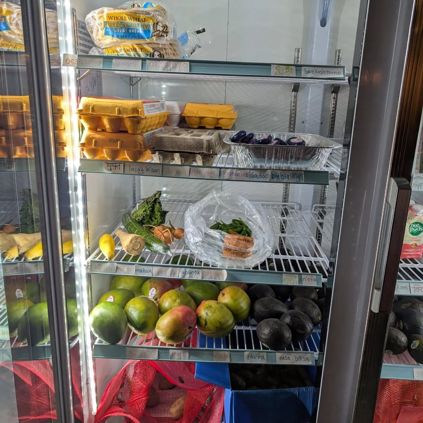 It was pretty bare at the FREEdge today -- so much so that a FREEquent FREEdger texted me to see if we were ok! Well we're just jamming through the food as fast as we can load it in sometimes! 

Another FREEdge lover heard about our bare cupboards an