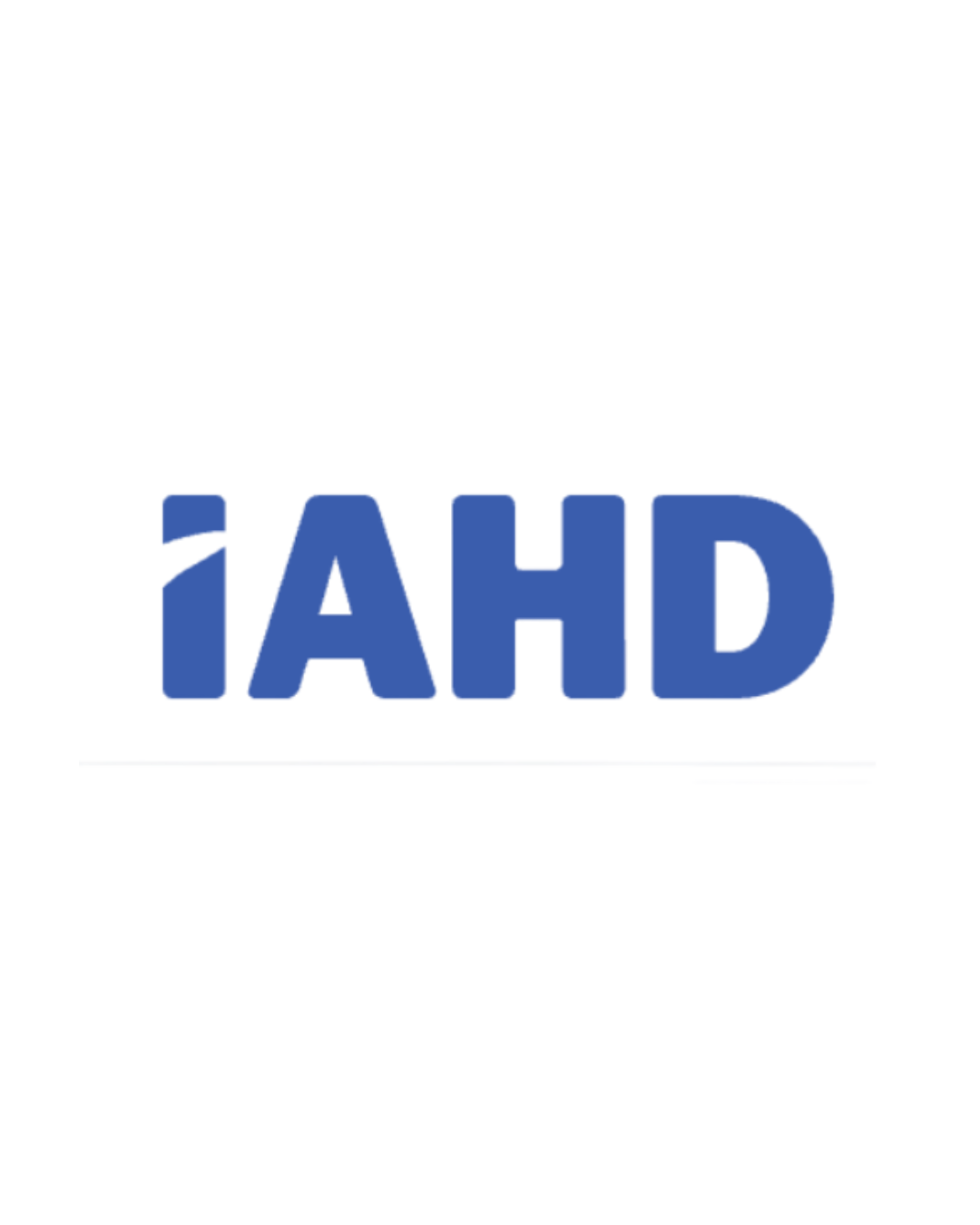Logo with large blue letters spelling 'AHD' on a black background.