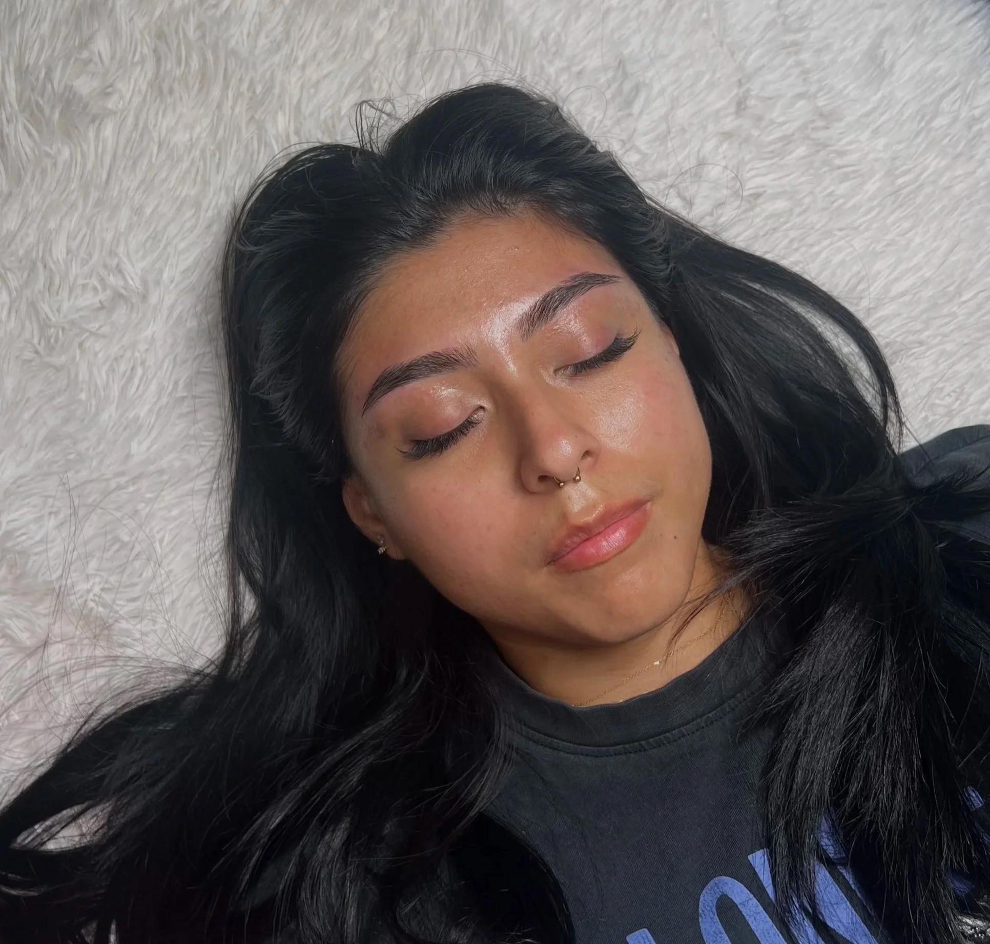 Eyebrow shaping using wax hair removal