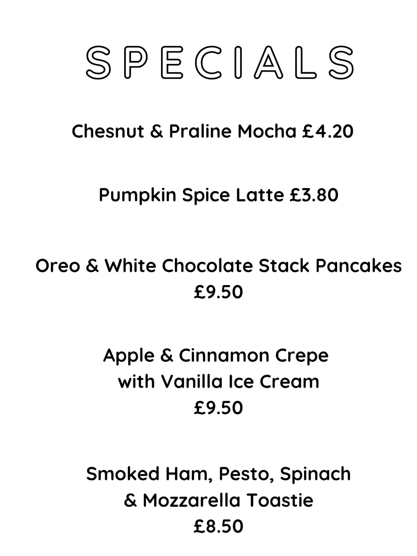 NEW WINTER SPECIALS OUT NOW