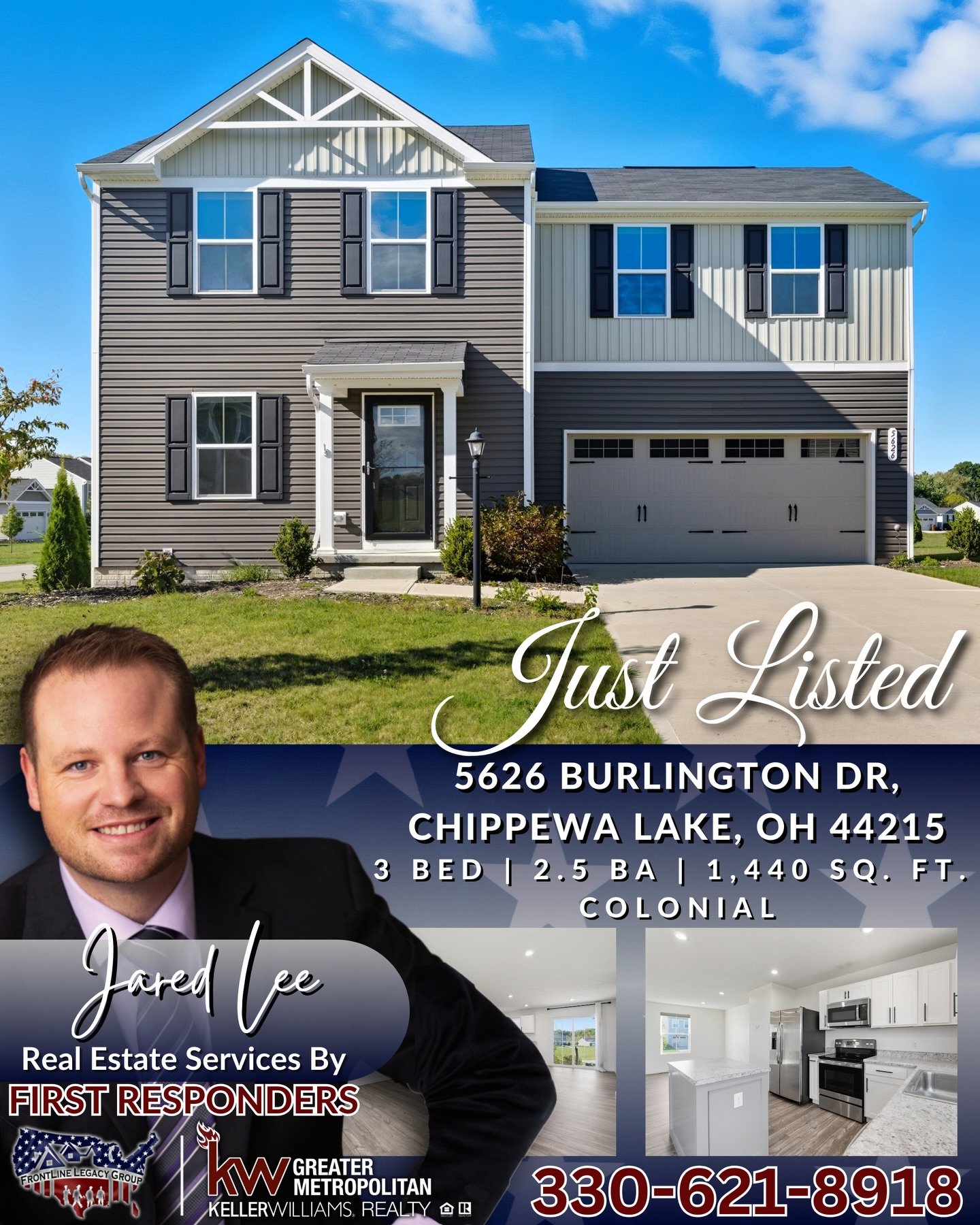 🚨 NEW LISTING ALERT 🚨
🇺🇸 5626 Burlington Rd, Chippewa Lake, OH
🏡 3 Bed | 2.5 bath | 1,440 SqFt | 2020 Build
🏷️ Priced at $330,000

tep inside this stunning 3-bedroom, 2.5-bath home built in 2020, nestled in the desirable Westerfield Lakes commu