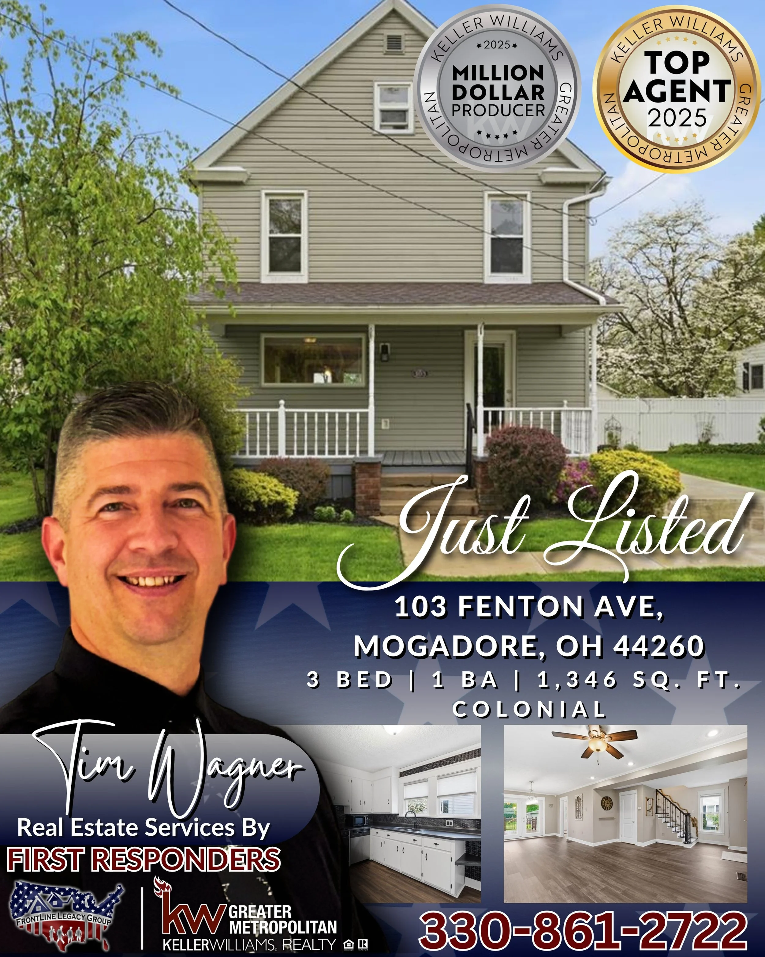 🚨 NEW LISTING ALERT 🚨
🇺🇸 103 Fenton Ave, Mogadore, OH 44260
🏡 3 Bed | 1 bath | 1,346 SqFt | Colonial
🏷️ Priced at $234,900

Welcome to 103 Fenton Avenue in Mogadore&mdash;a beautifully refreshed 3-bedroom, 1-bath home tucked away in a quiet, es