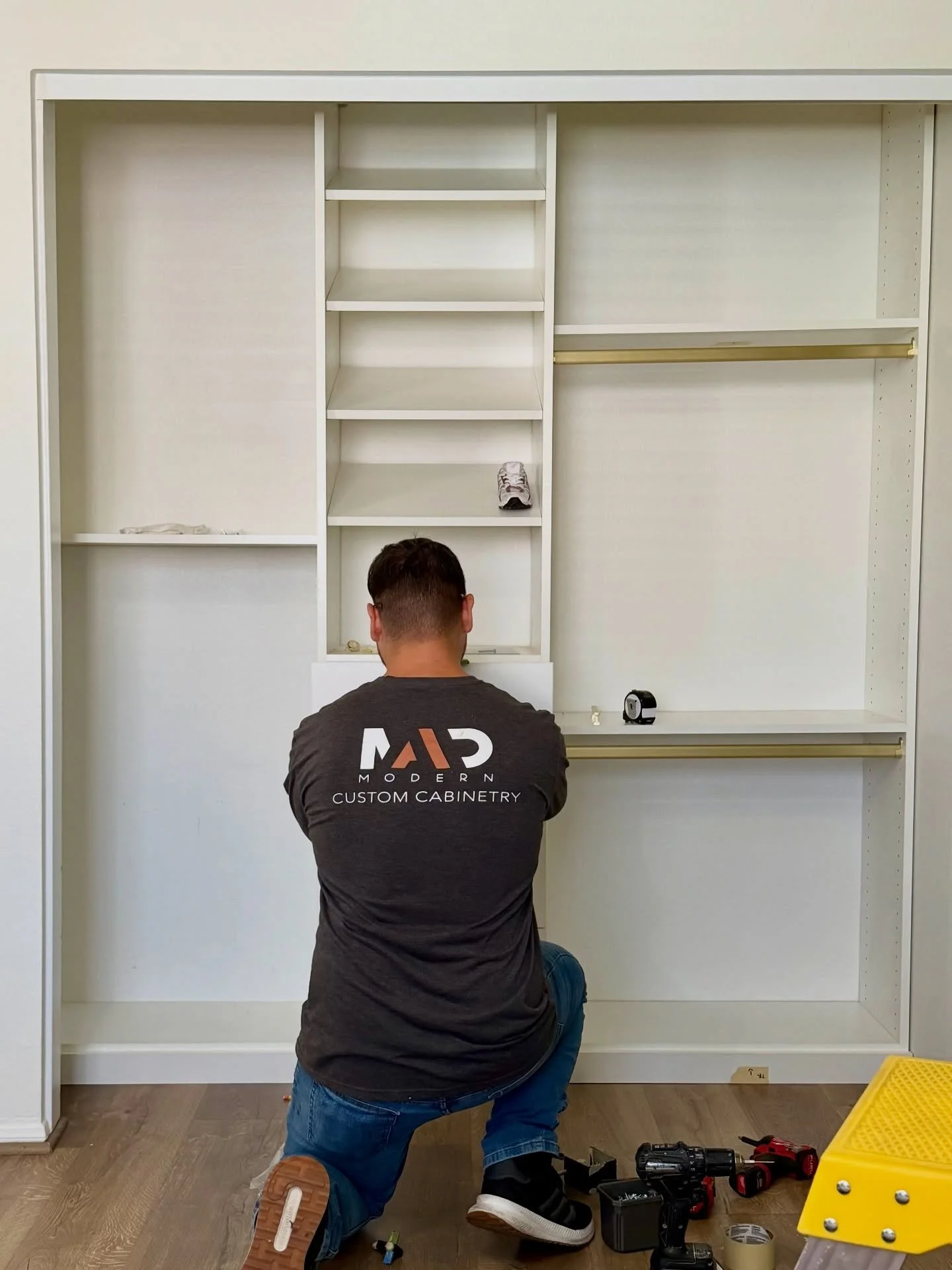 We turned a basic reach-in into a fully functional space with custom shelving, drawers, and shoe storage, so everything finally has a place.

These are the kinds of projects we love&hellip; simple changes that make everyday life easier! ✨