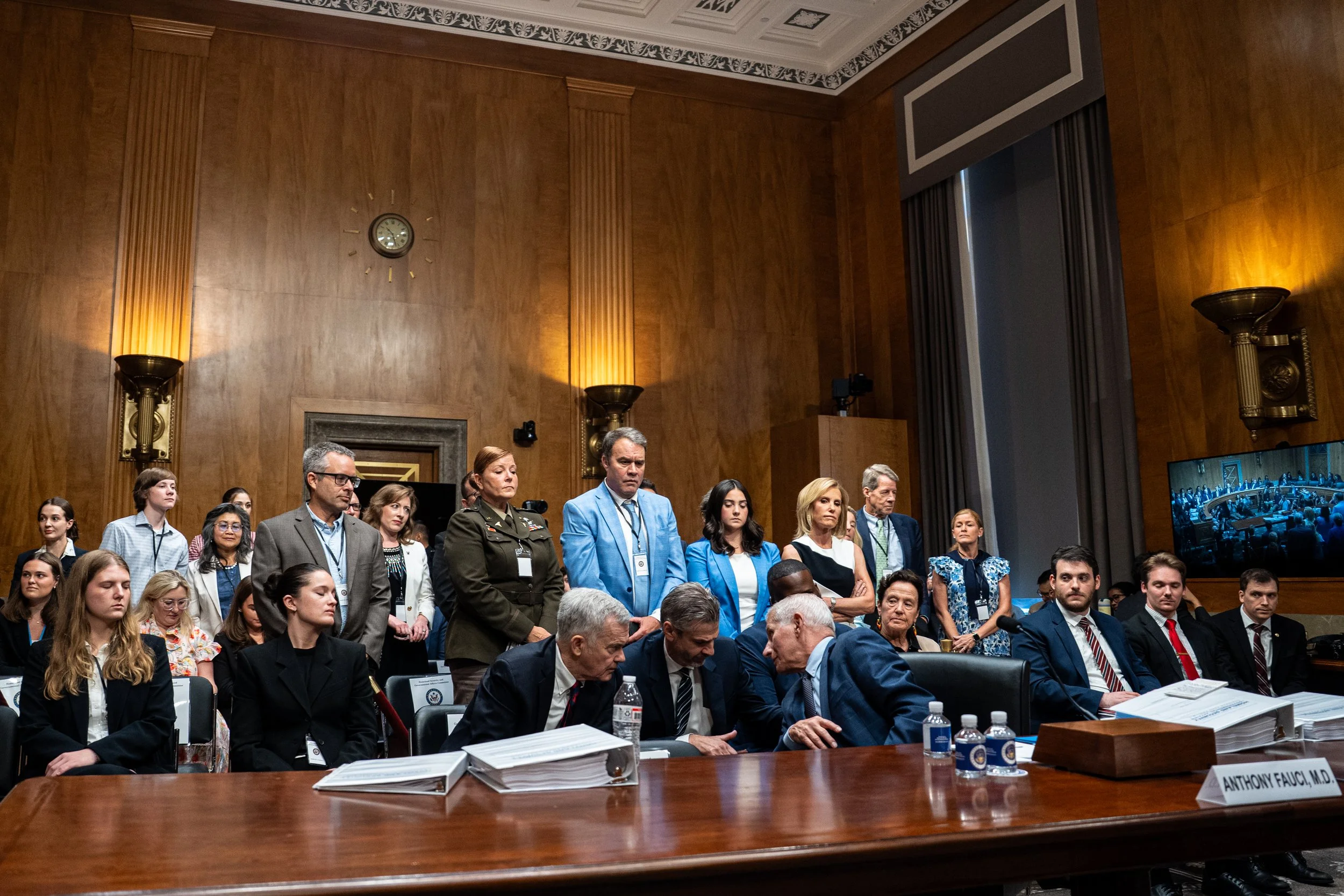Dr. Anthony Fauci, former director of the National Institute of Allergy and Infectious Diseases at the National Institutes of Health, during a hearing to discuss his role during the Covid-19 pandemic at the U.S. Capitol in Washington, D.C., on Wednes