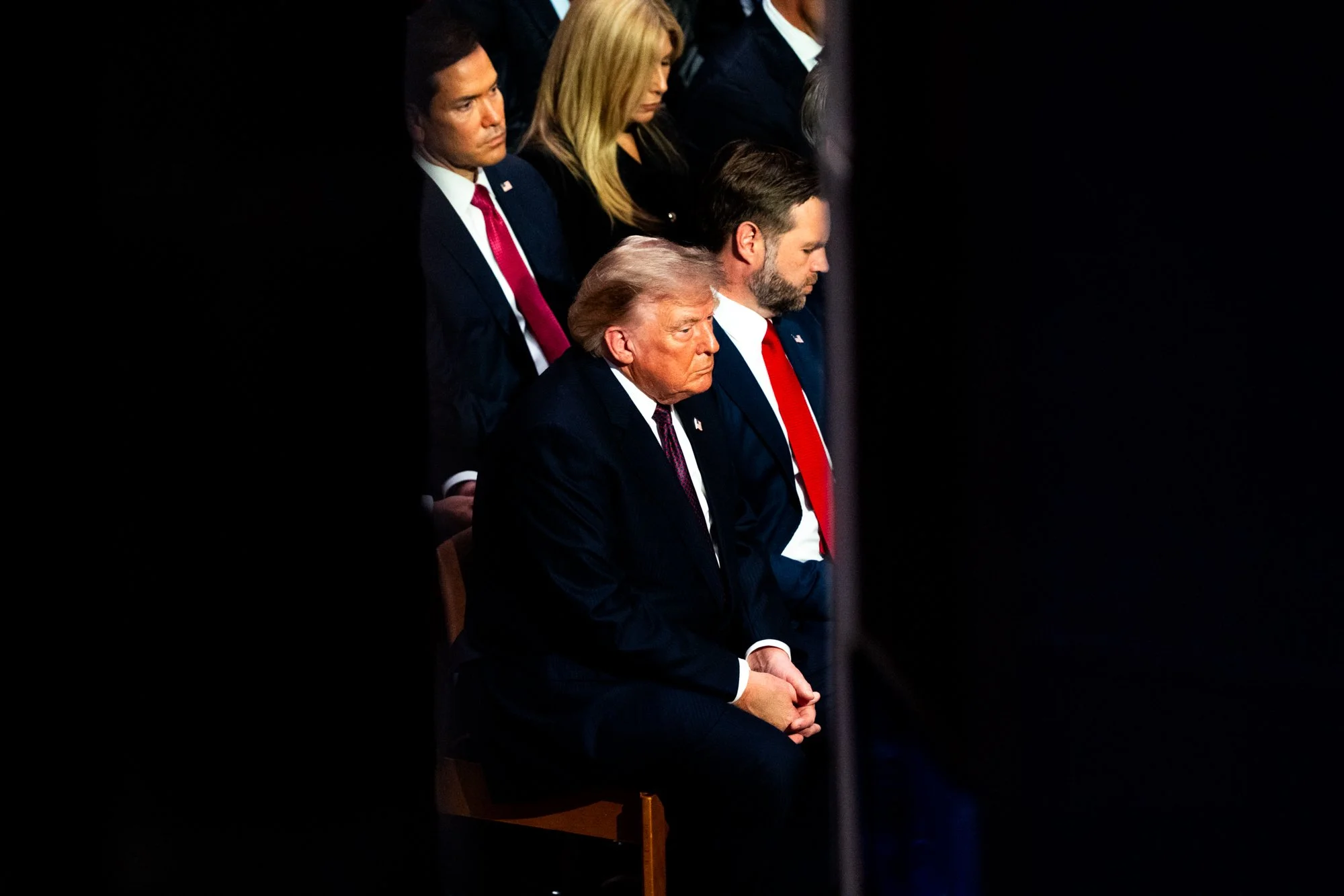 President Trump during the funeral of Sen. Lindsey Graham (R-S.C.) at the National Cathedral in Washington, D.C., on Tuesday, July 28, 2026. (Natasha Kaiser/The Hill)