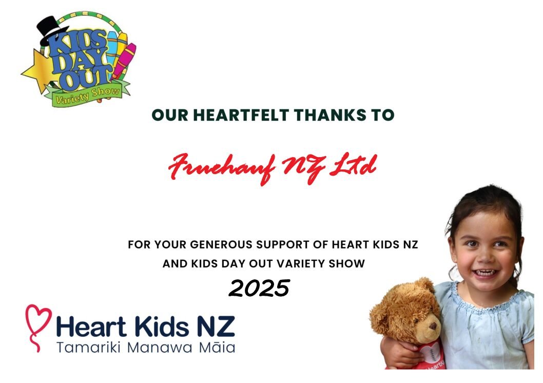 Fruehauf NZ Proudly Supports Heart Kids NZ in 2025