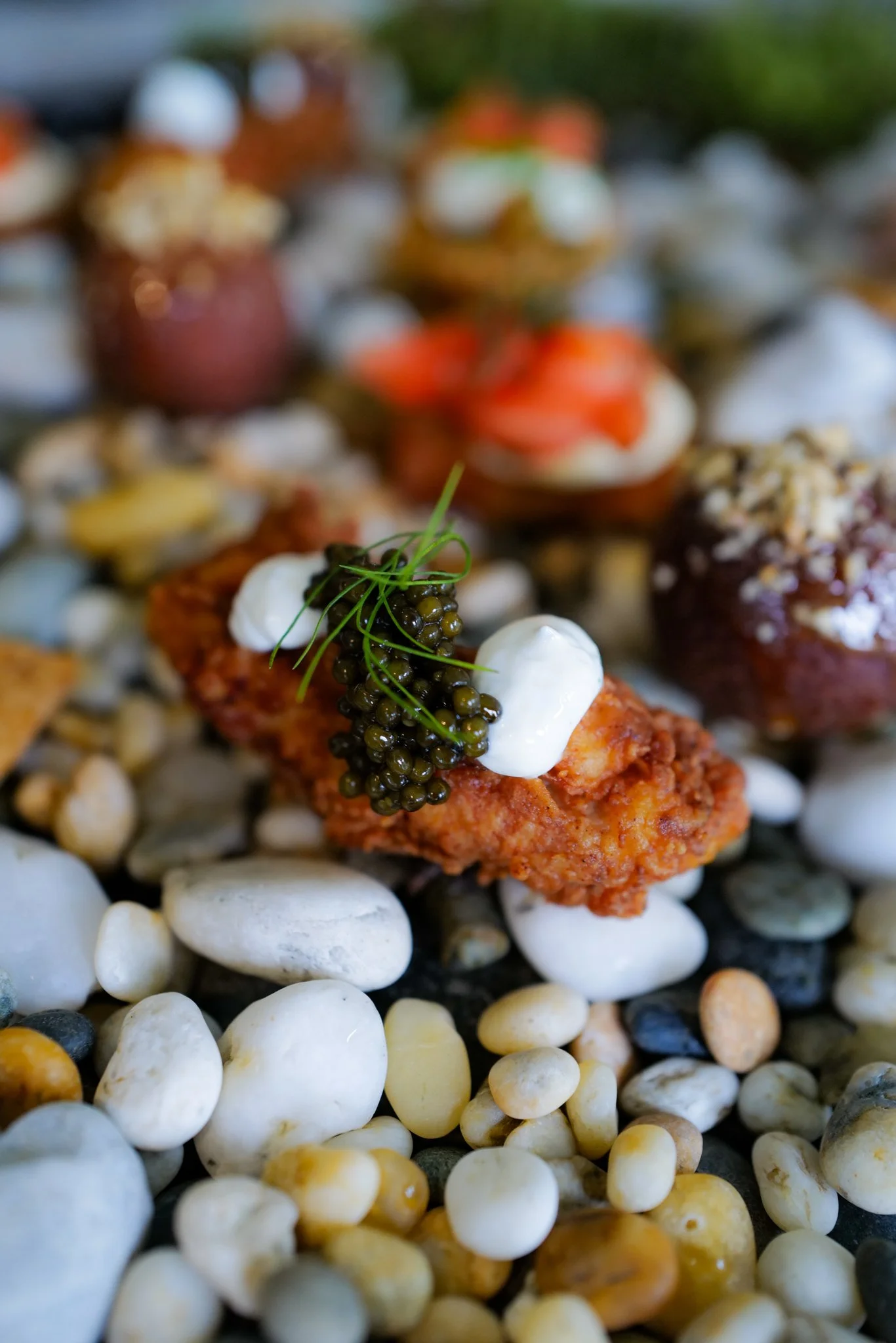 Sturgeon Valley Caviar, Fried Chicken, Buttermilk