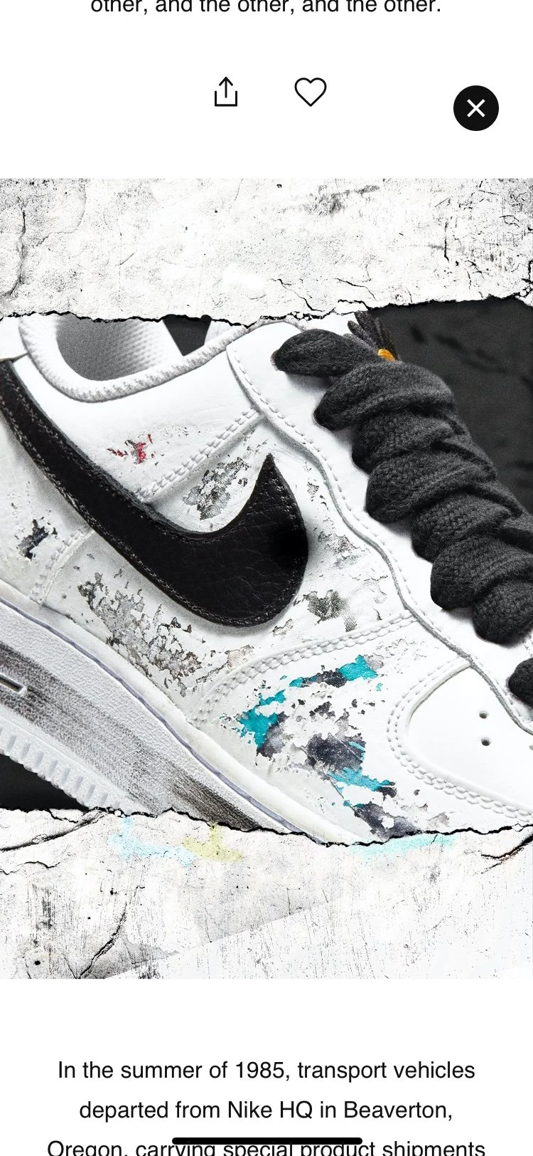 Nike SNKRS Af1 Peaceminusone