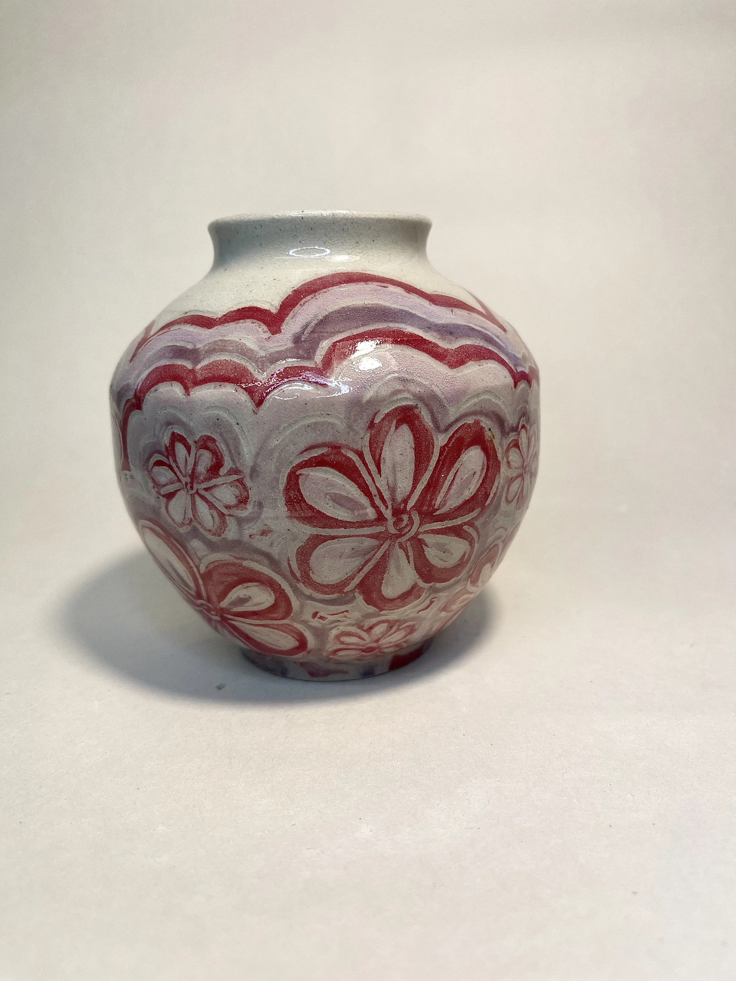 Handmade Floral Ceramic Bud Vase