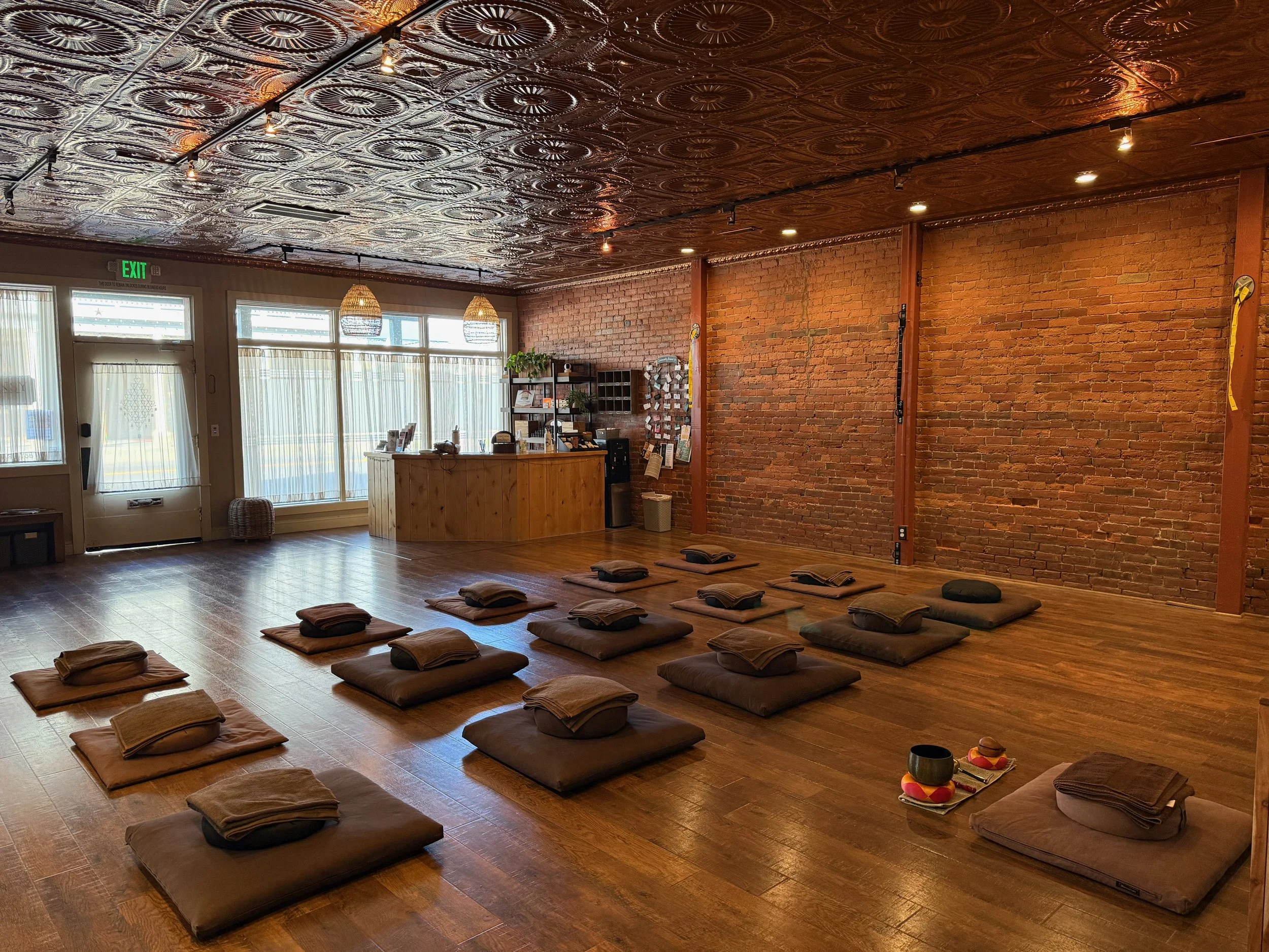 Sage and Tansy Studio meditation cushions. Chairs also available