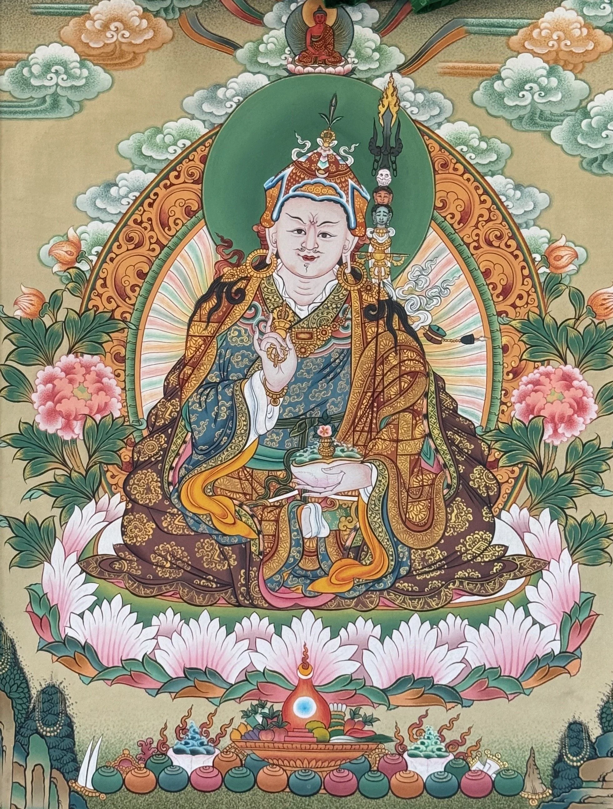 Padmasambhava thangka purchased in Bhutan during our 2025 trip