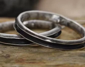 Anticlastic Sterling Silver Hoops