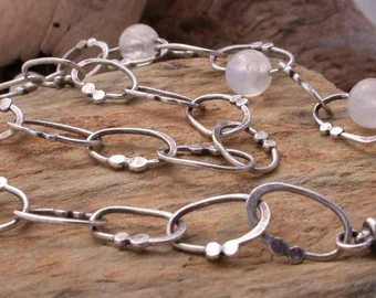 Bubble Chain and Moonstone Necklace