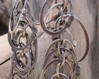 Fine Silver Bubble Chain Earrings