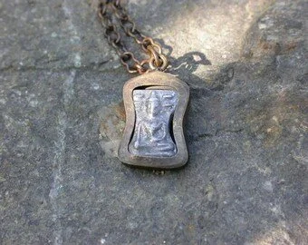 Recycled Steel Buddha Necklace