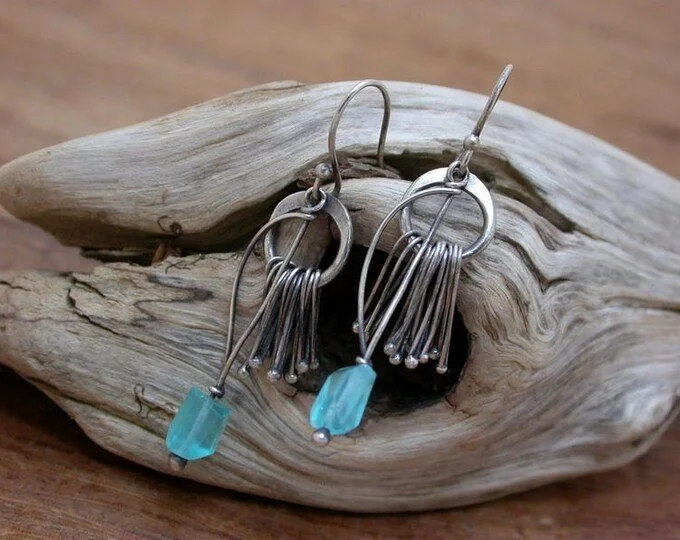 Blue Heart Earrings
