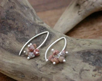 Rusty Raw Diamond Earrings