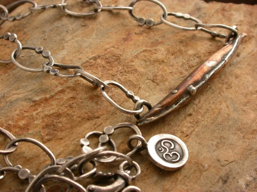 Organic Brass Pod Necklace