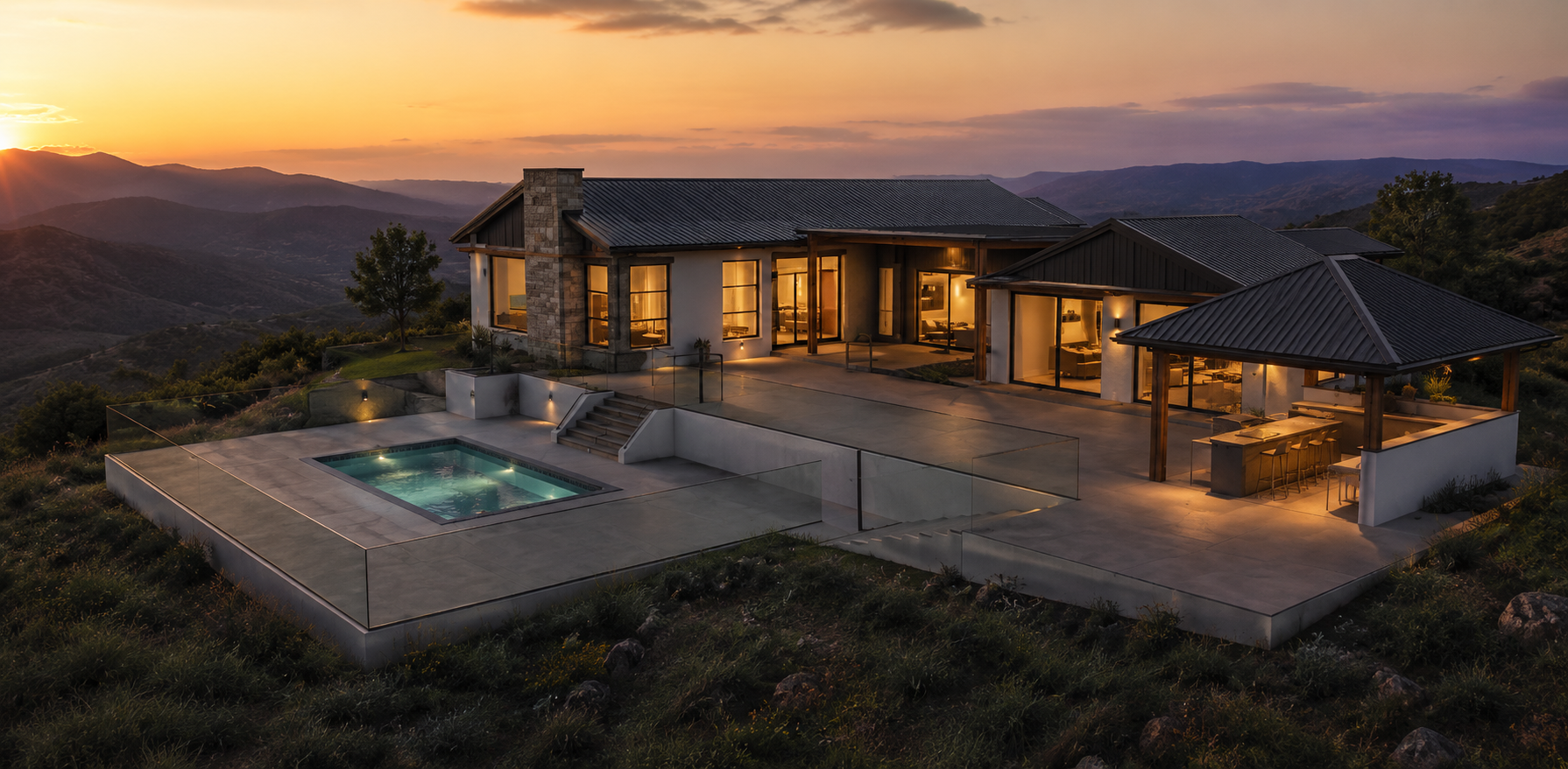 warm lighting elevates this home hills beyond