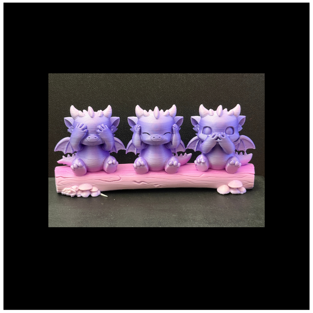 3 Wise Dragons Mystical Statue