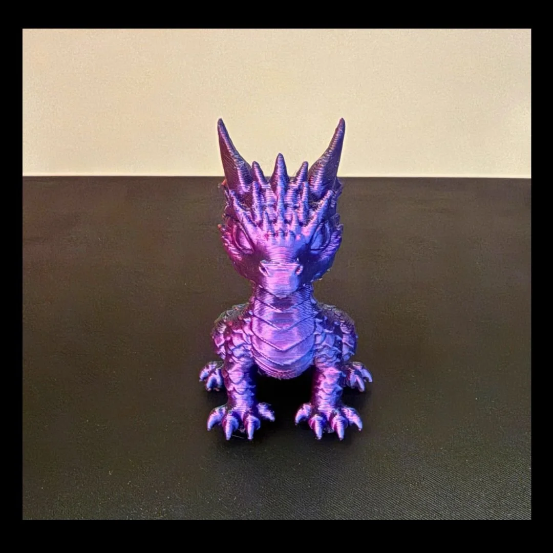 Mystical Iridescent Dragon 3D Figure