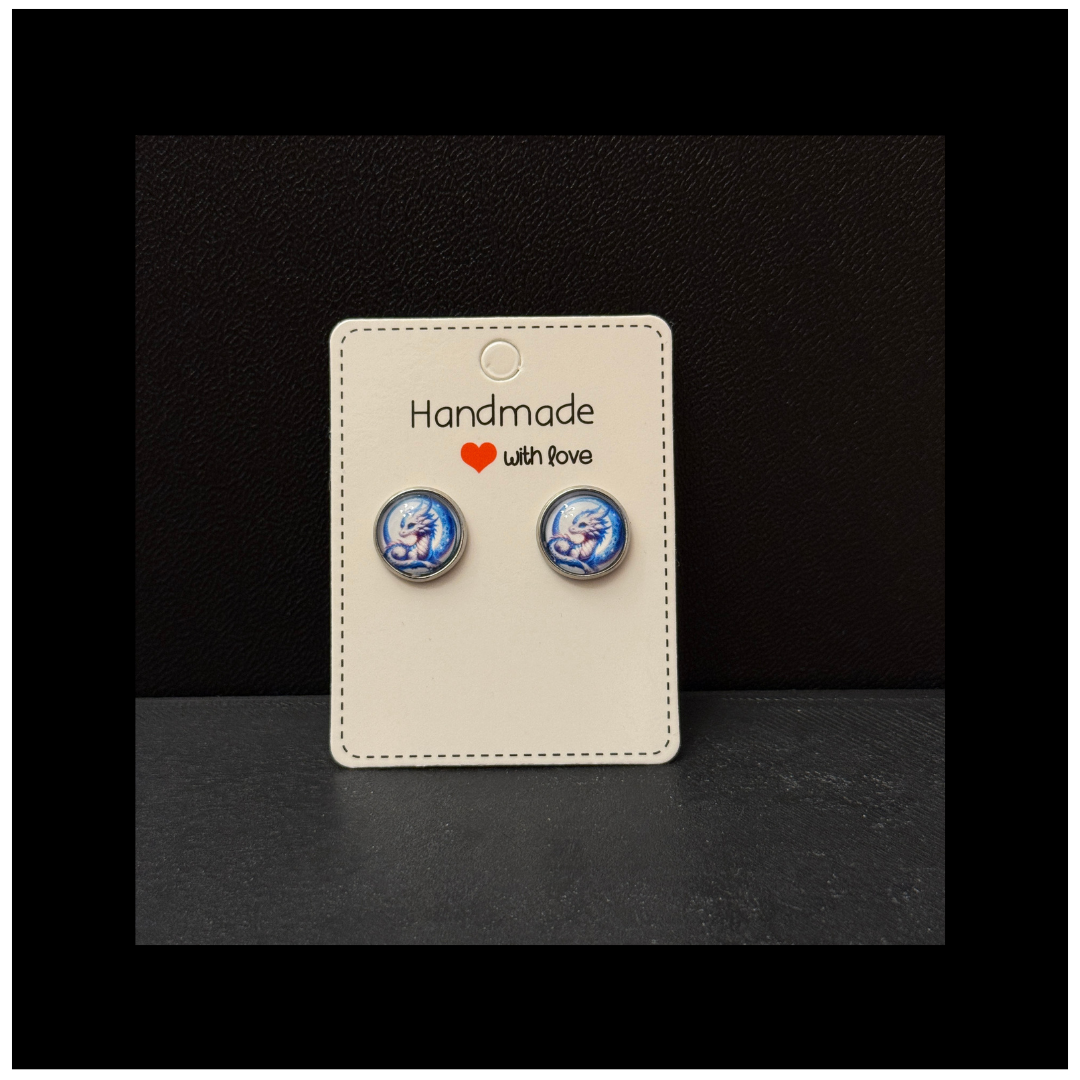 Mystical Dragon Hypoallergenic Stud Earrings