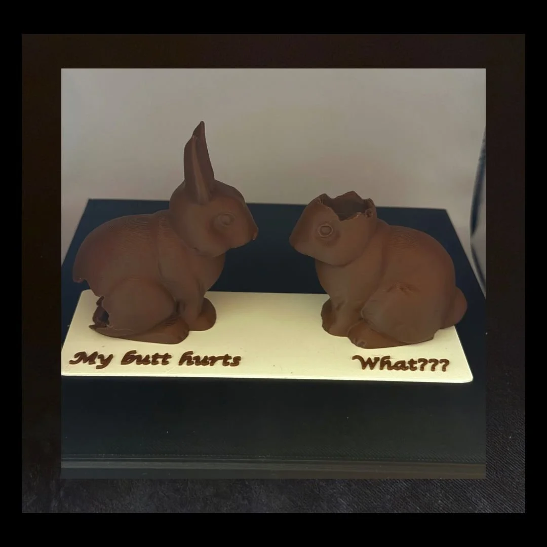 Butt Hurt Chocolate Easter Bunny Collectible