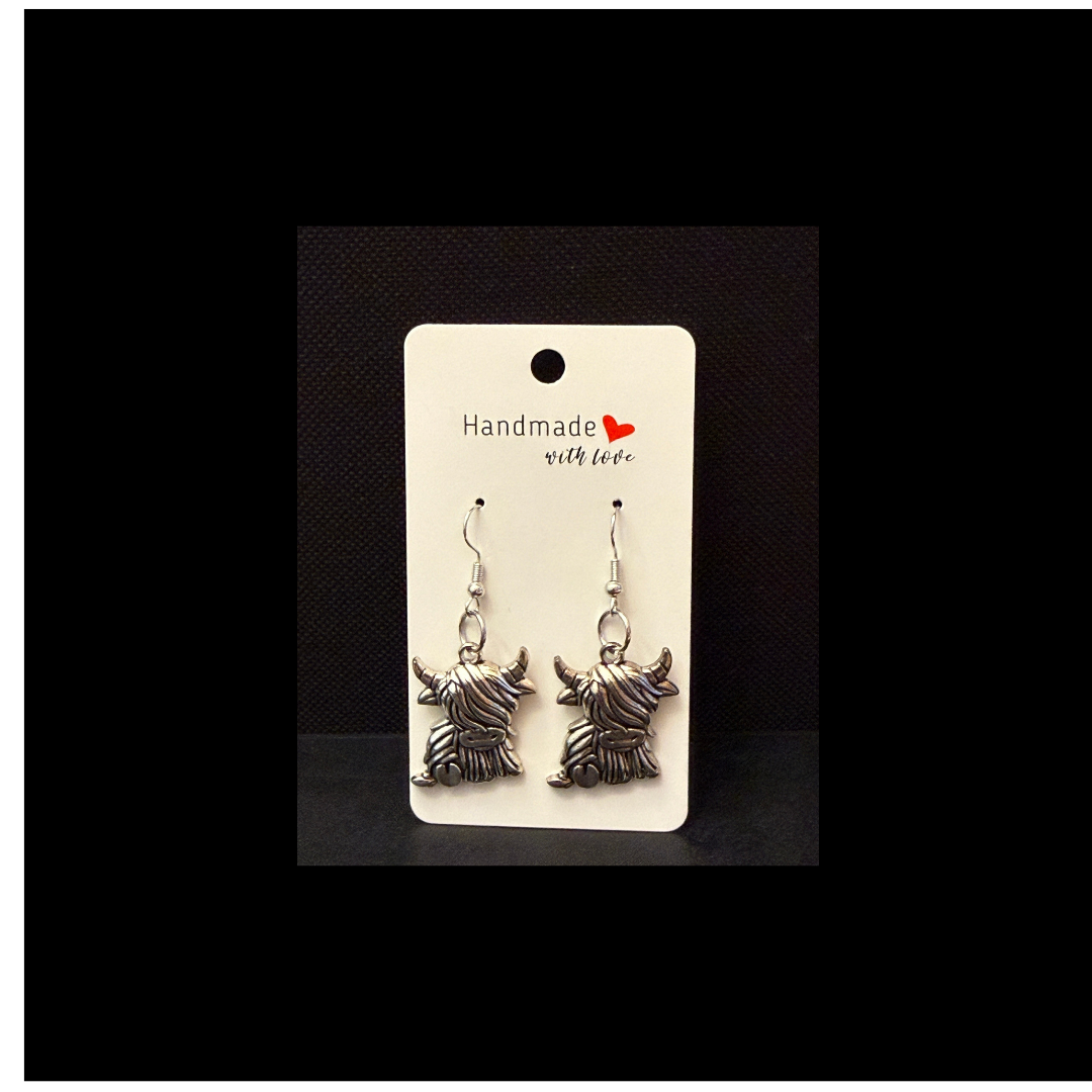 Highland Cow Dangle Earrings