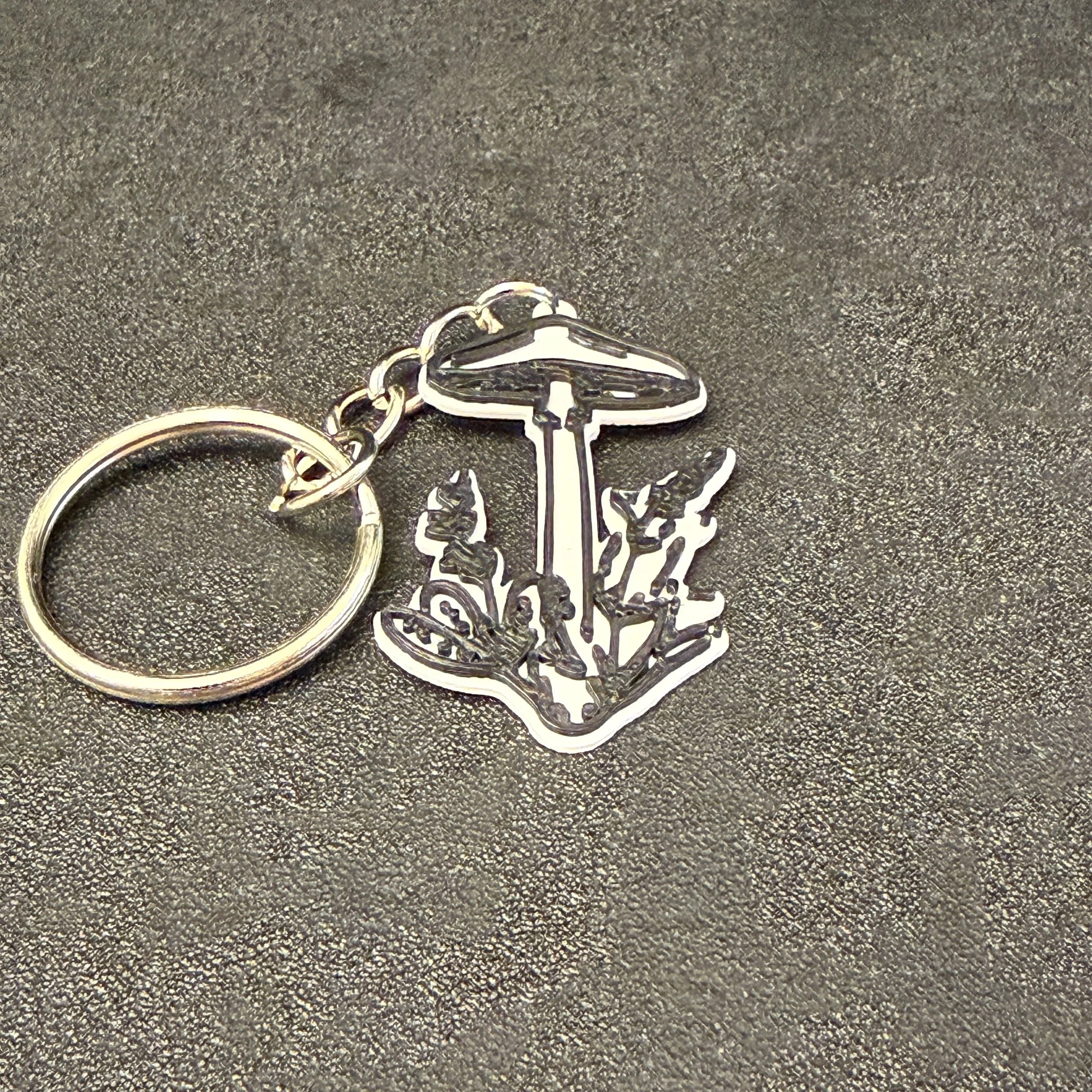 3D Printed Mushroom Keychain