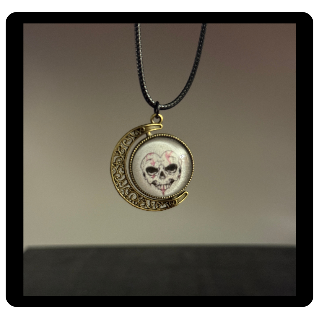 Mystical Skull Charm Moon Necklace