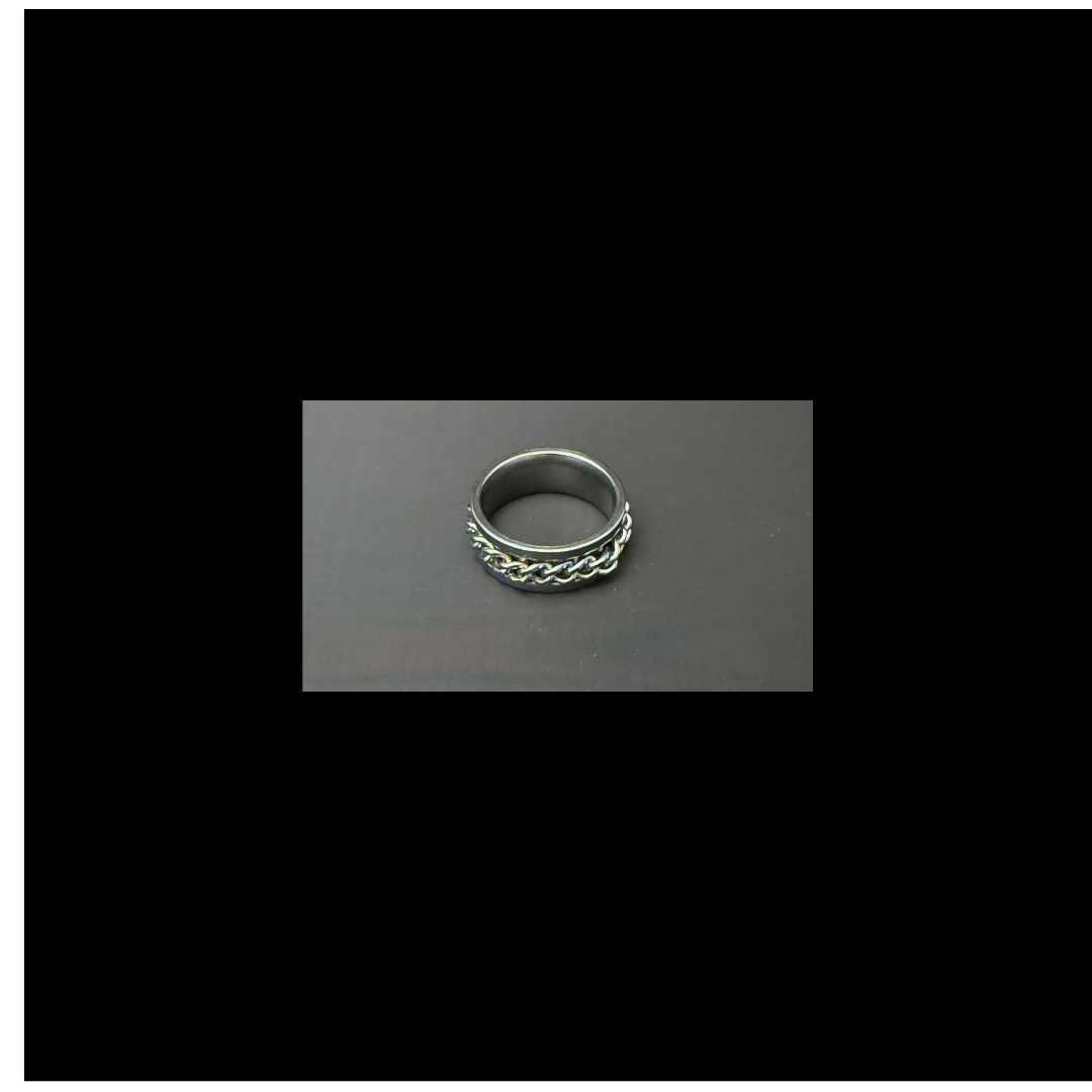 Silver Chain Link Spinner Ring - Size 9