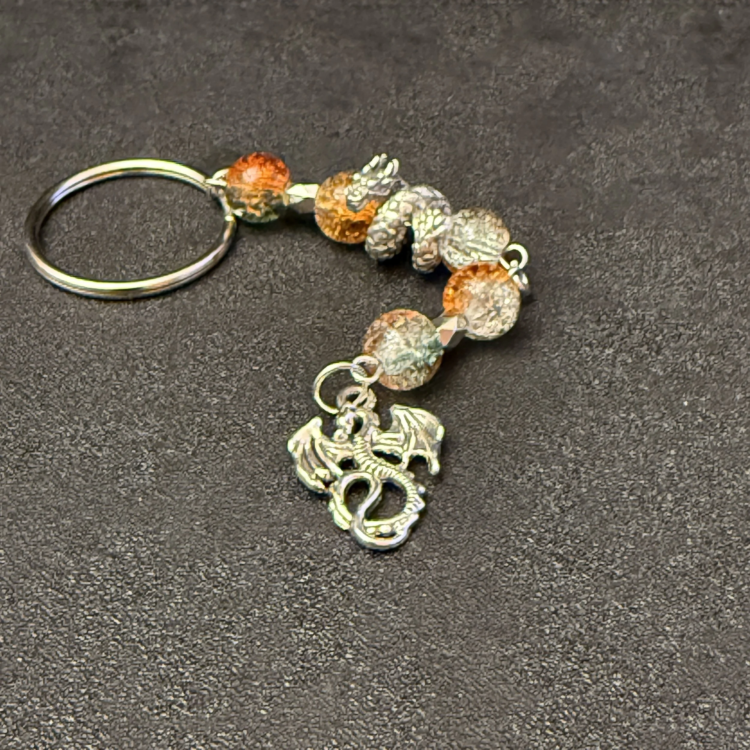 Enchanted Dragon Bead Wrap Keychain