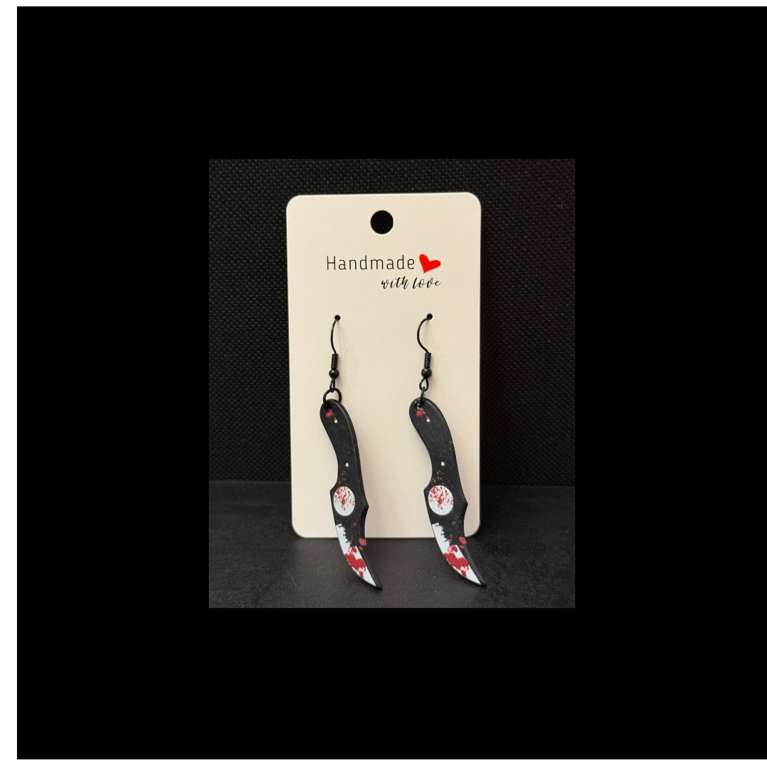 Bloody Knife Dangle Earrings