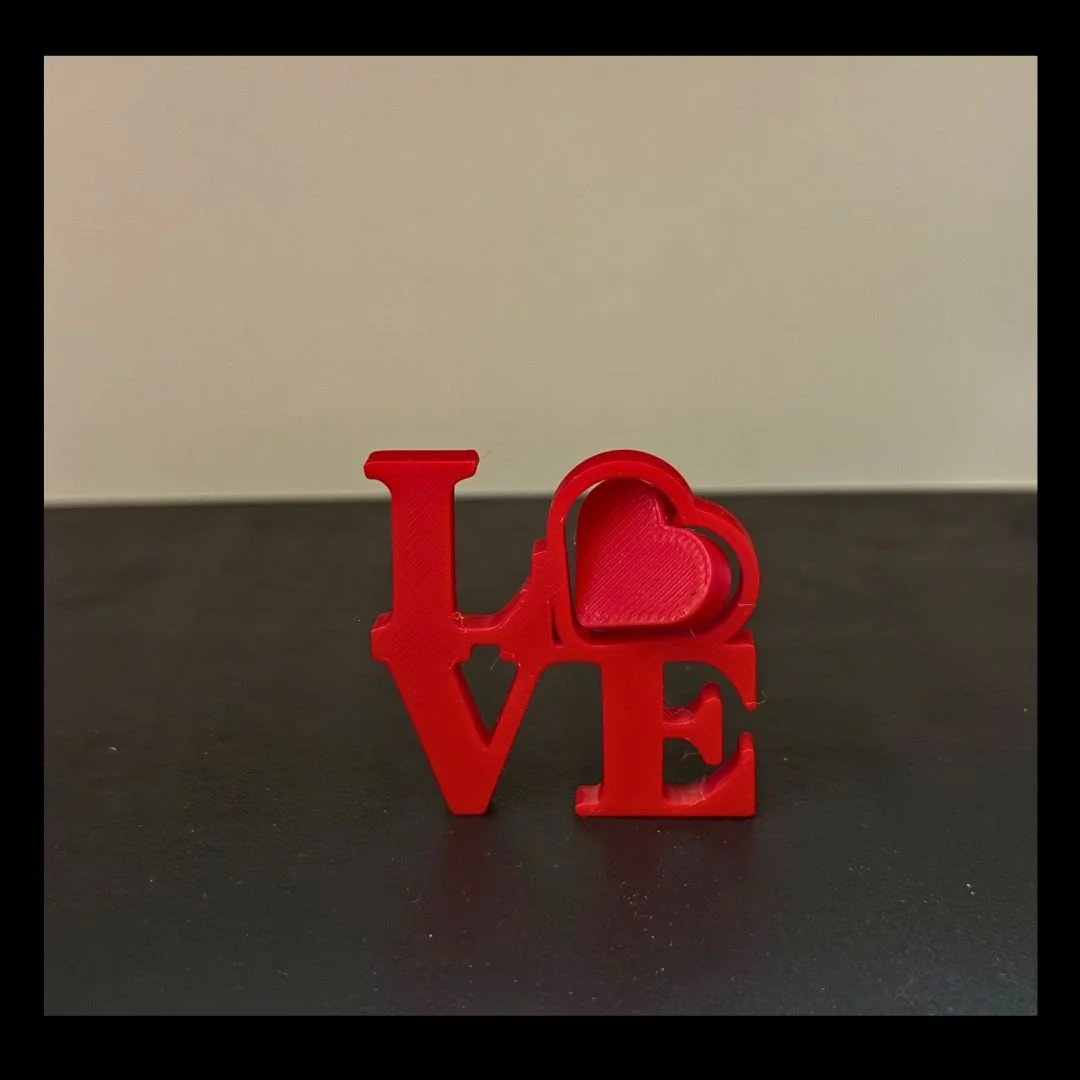 Small Red Love 3D Printed Sculpture