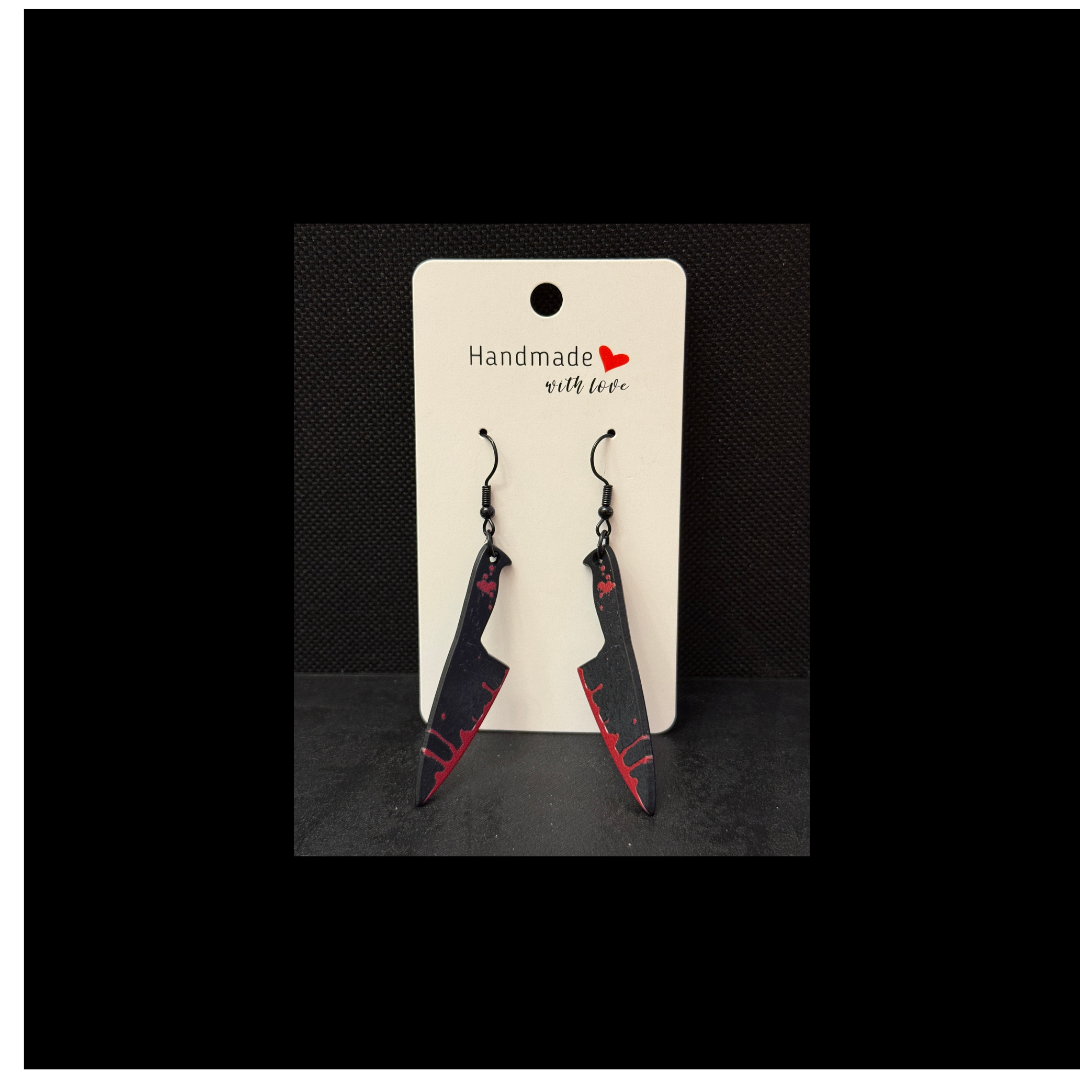 Bloody Butcher Knife Dangle Earrings