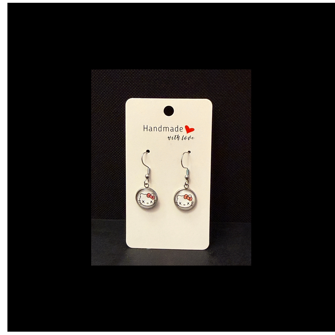 Dead Hello Kitty Dangle Earrings