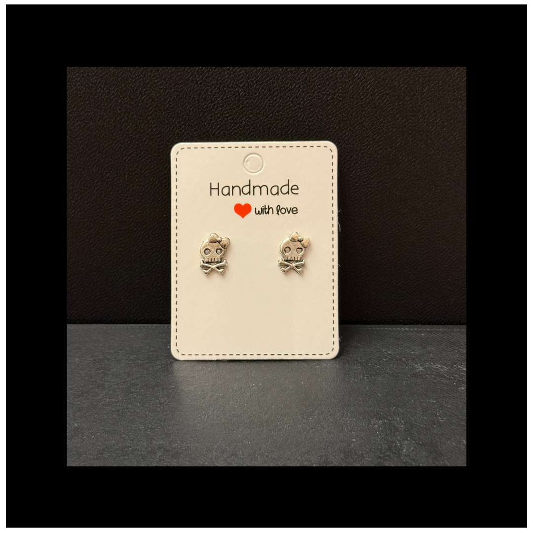 Skull & Bow Hypoallergenic Stud Earrings
