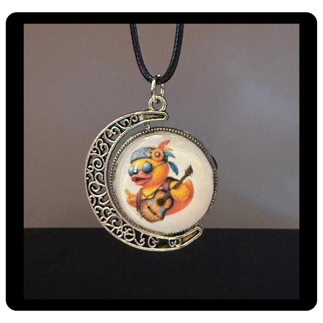 Guitar Duck Fidget Necklace