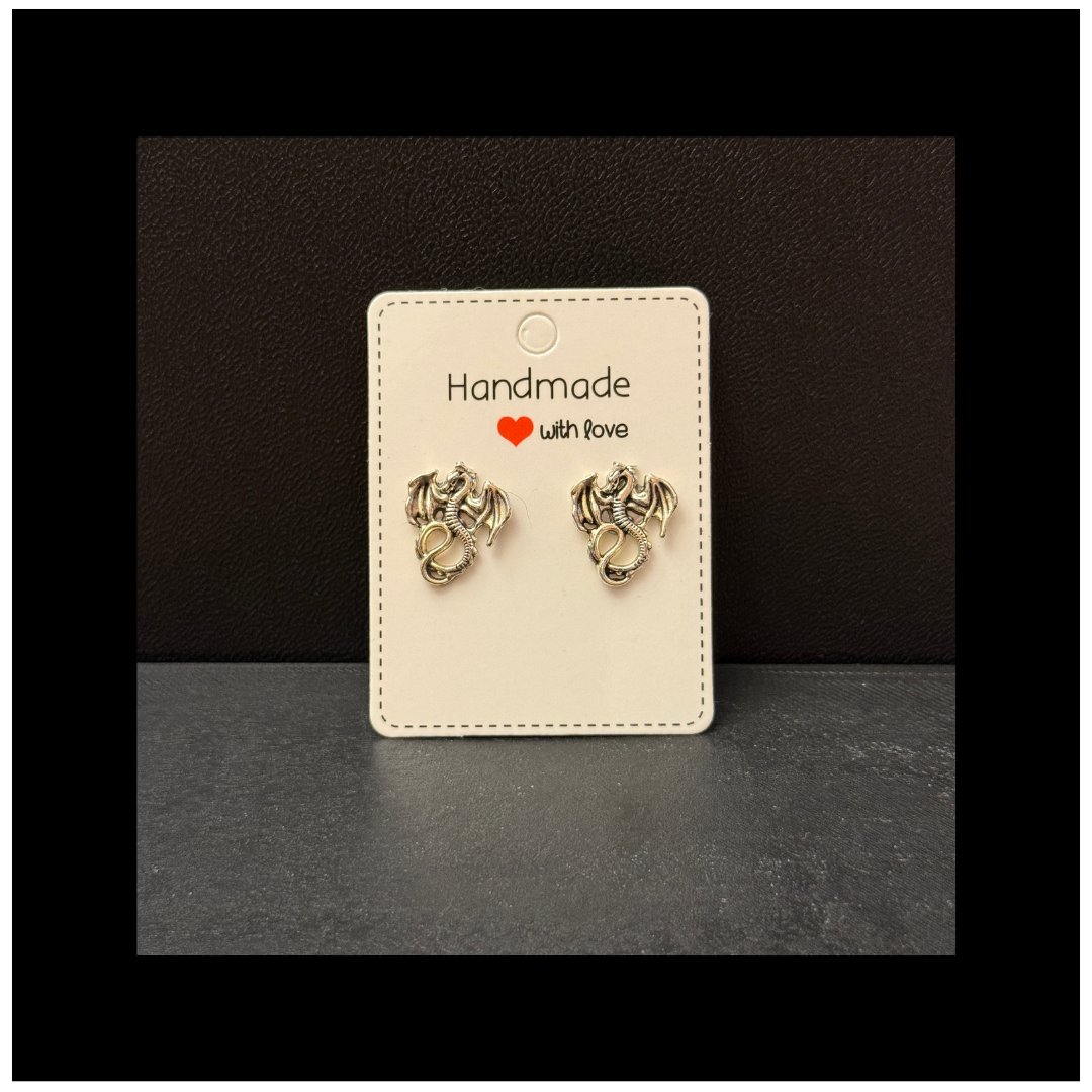 Mystical Dragon Hypoallergenic Stud Earrings