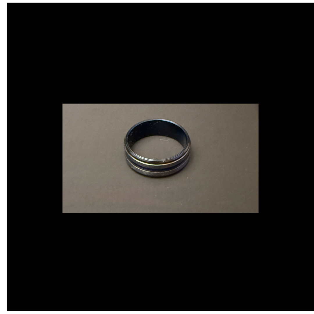 Metallic Graphite Gray Groove Ring