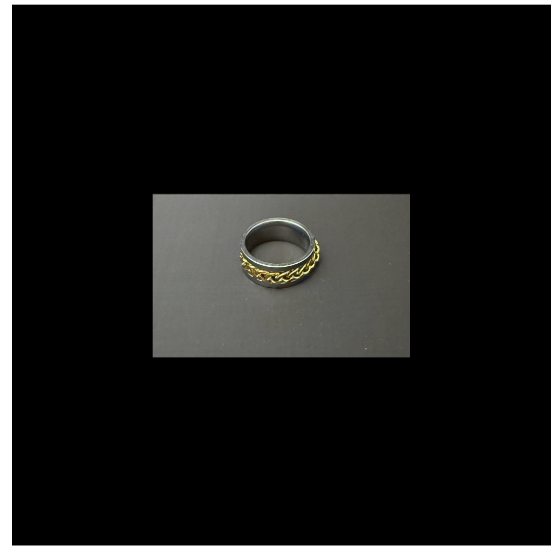 Gold Chain Link Spinner Ring - Size 8