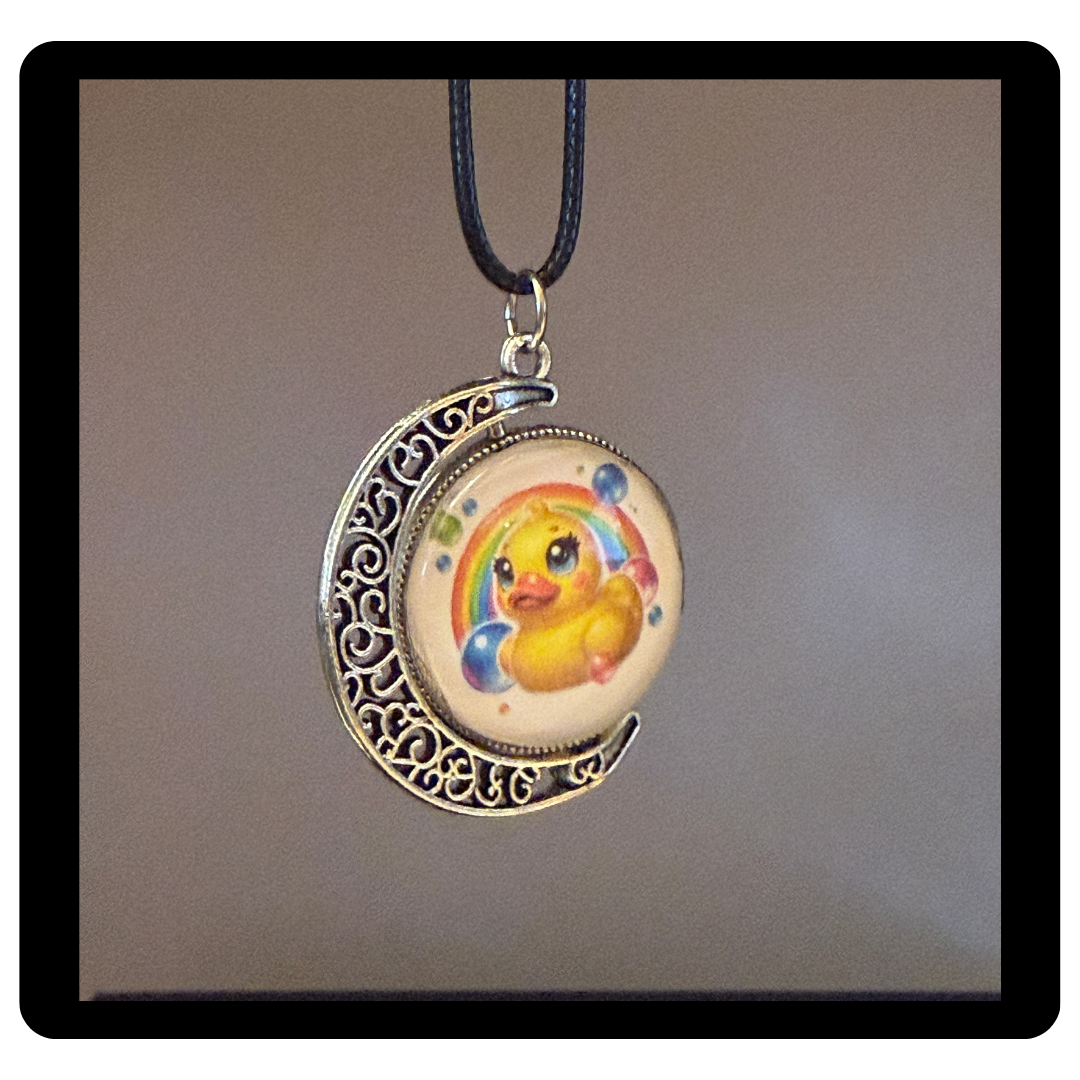Rainbow Duck Fidget Necklace