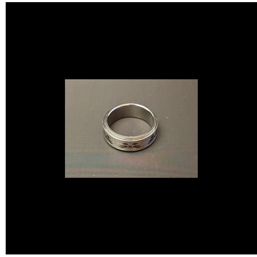 Silver Tone Kitty Cat Spinner Ring - Size 9