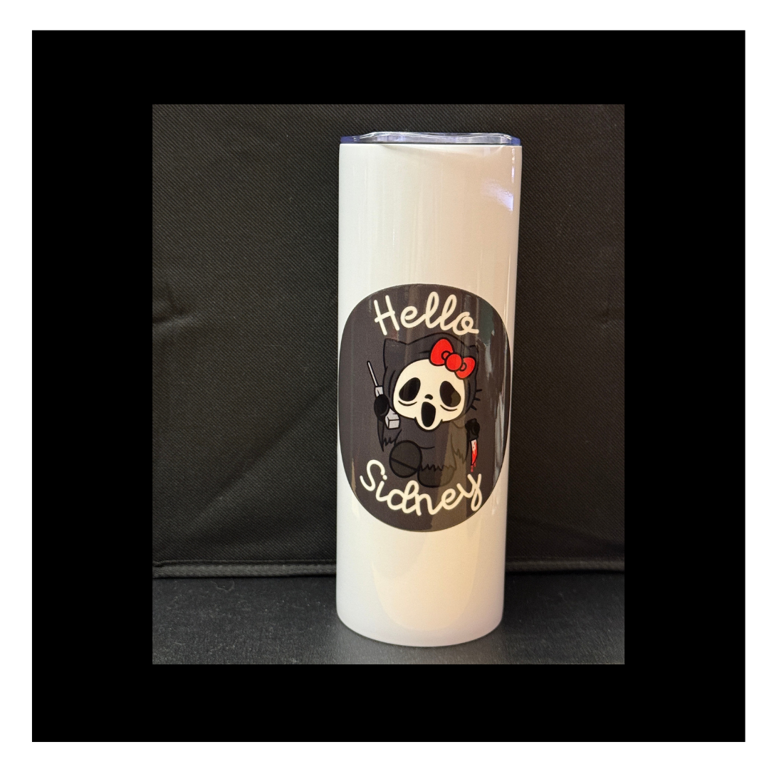 Hello Ghostface Kitty 20 oz Insulated Skinny Tumbler