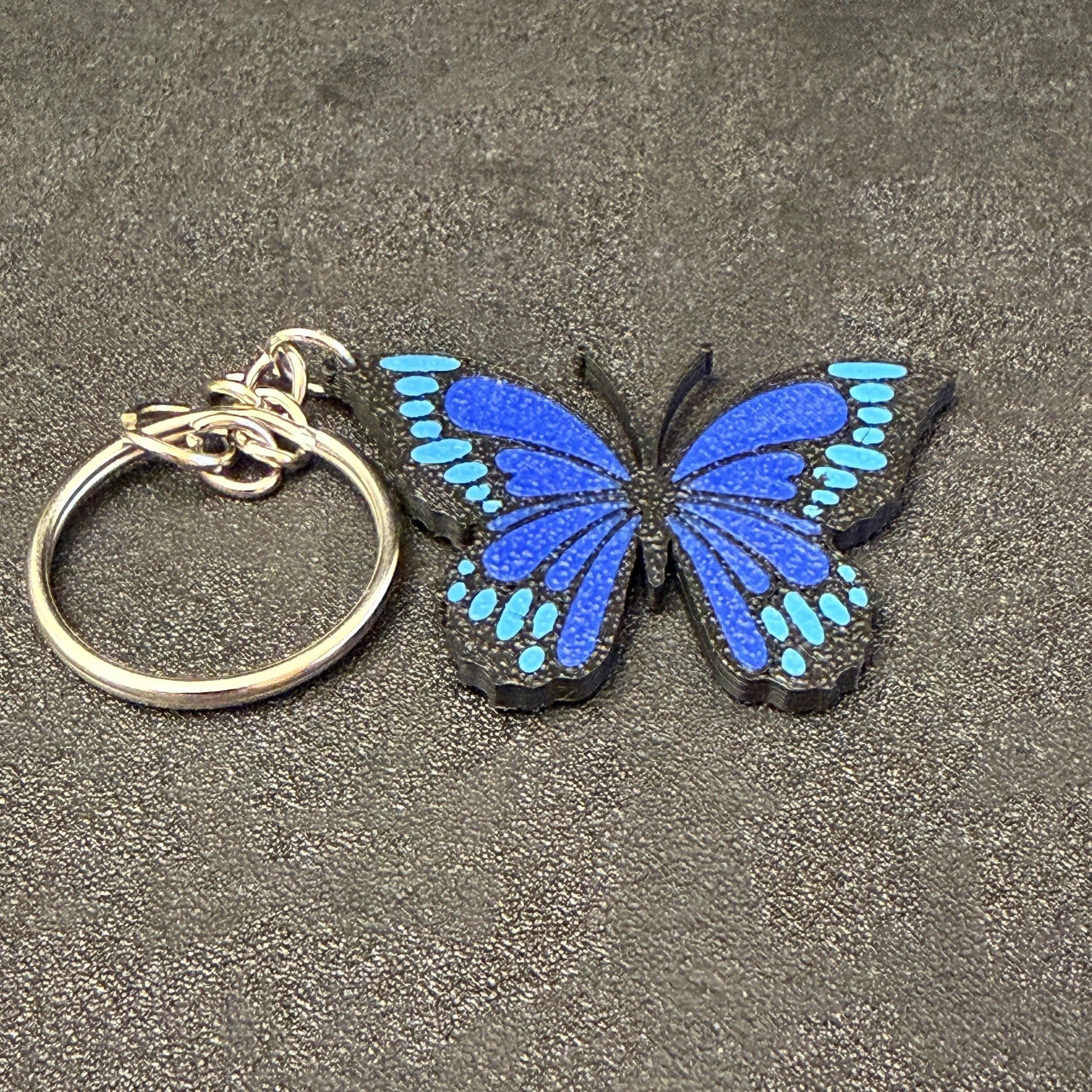Whimsical Butterfly 3D Printed Keychain