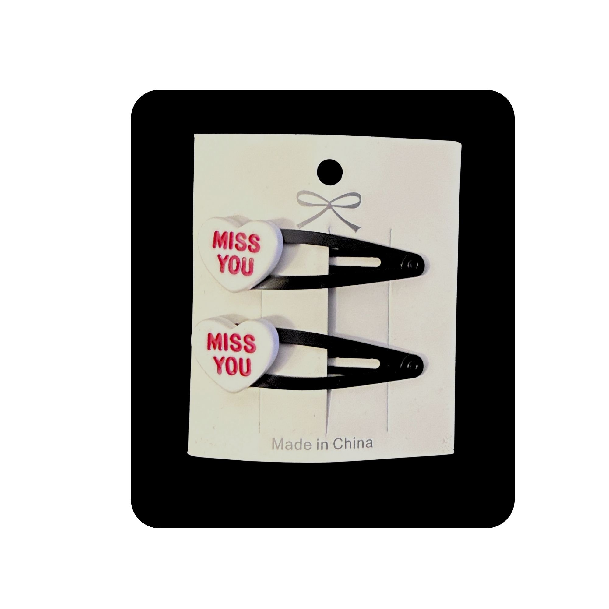 Heart Hair Clips - Set of 2