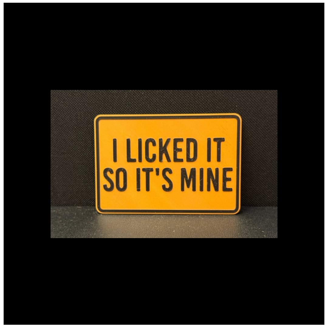 'I Licked It So It's Mine' Funny Magnet